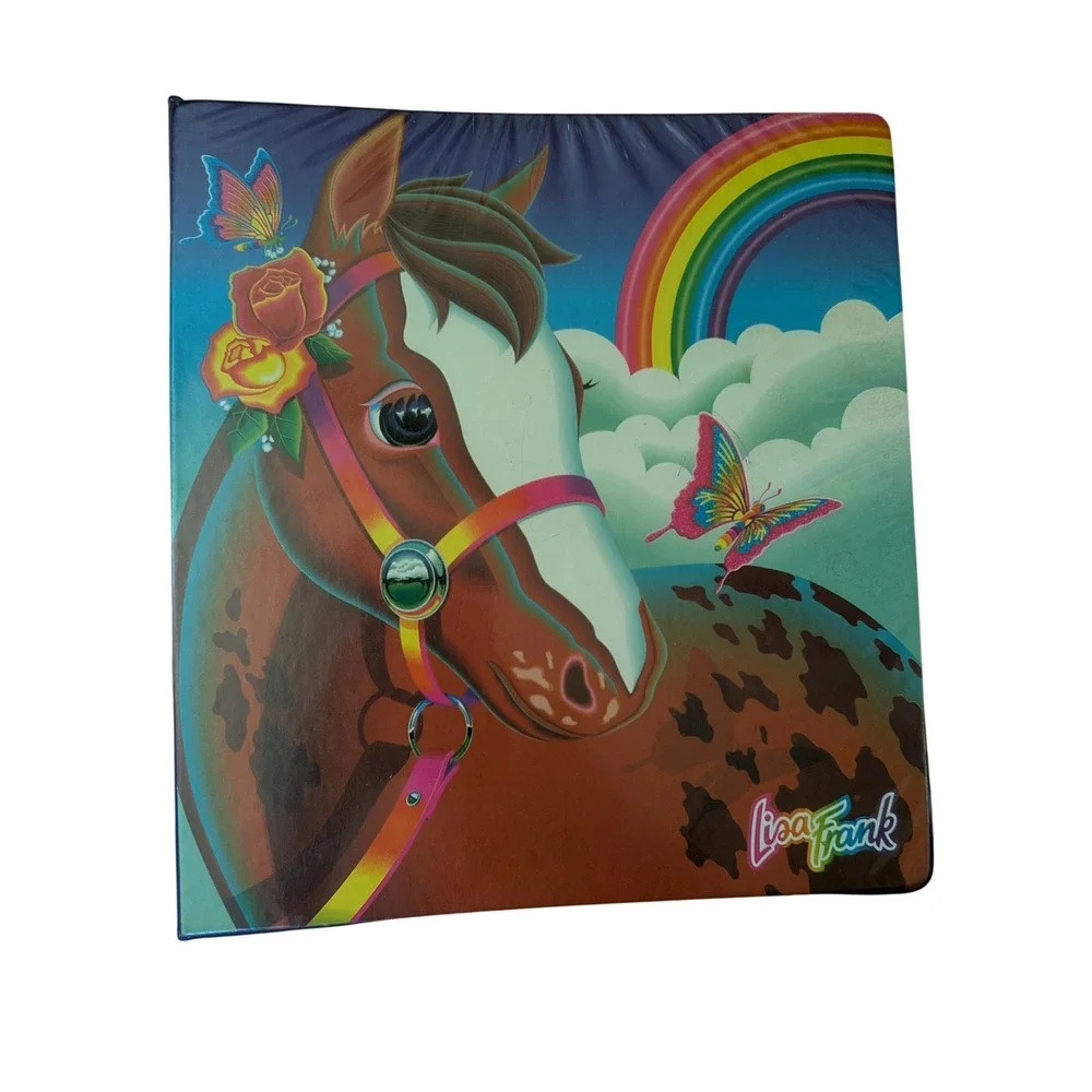 Lisa Frank 3 Ring Binder 90s Retro Horse Rainbow Butterfly Aesthetic Stuart Hall